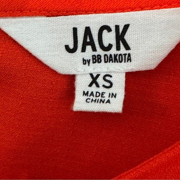 Jack by BB Dakota Ruffle Flutter Sleeve Blouse Red Women’s XS - Picture 3 of 5